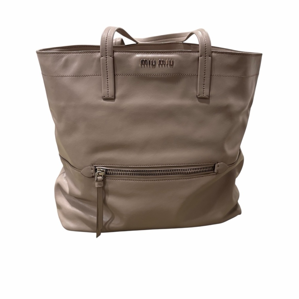 Miu Miu Beige Leather Tote